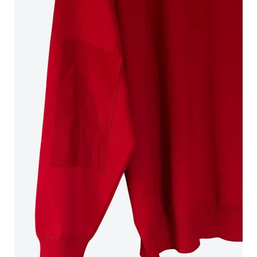 Paul & Shark Yachting Men's XXL Long Sleeve Crew Neck Red Wool Blend Sweater - Picture 6 of 10